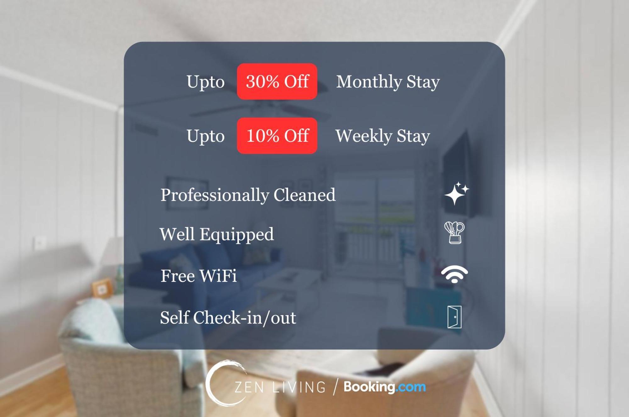 Right Across Beach Pool View Private Balcony By Zen Living Short Term Rental 미를 비치 외부 사진